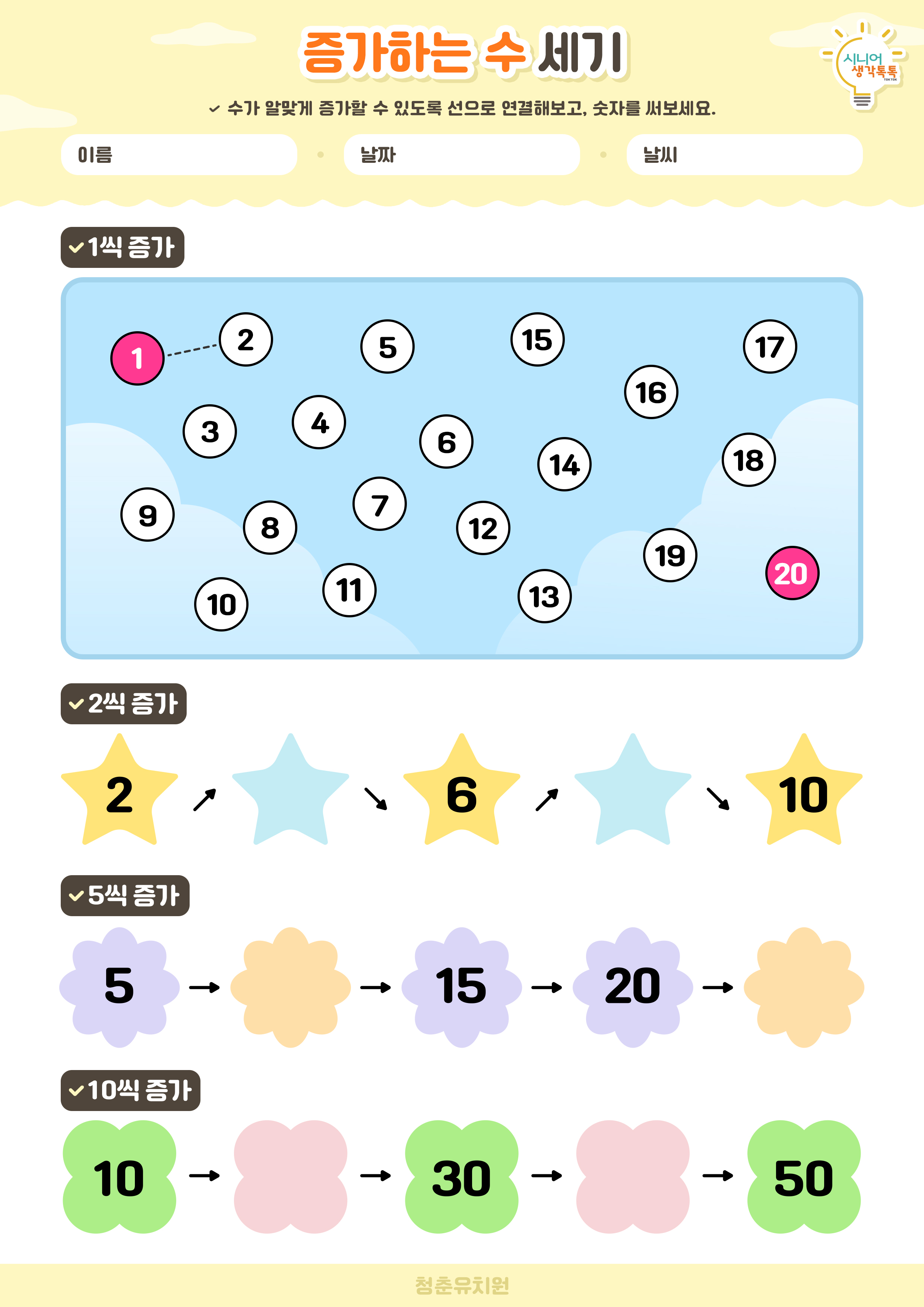 나의 가족 소개하기 활동지